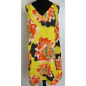 Uncle Frank Size Large Bold Floral Sleeveless Shift Dress Colorful Anthropologie